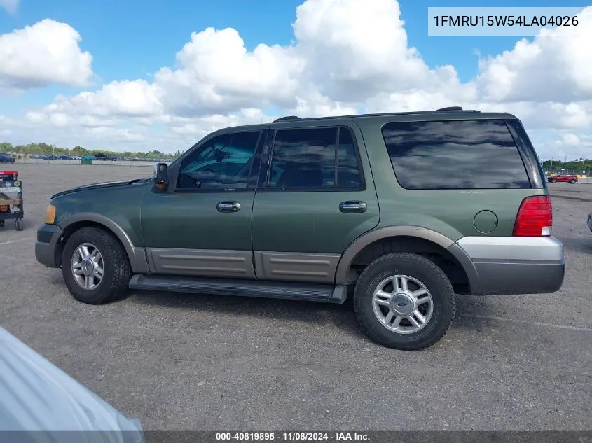 2004 Ford Expedition Xlt VIN: 1FMRU15W54LA04026 Lot: 40819895