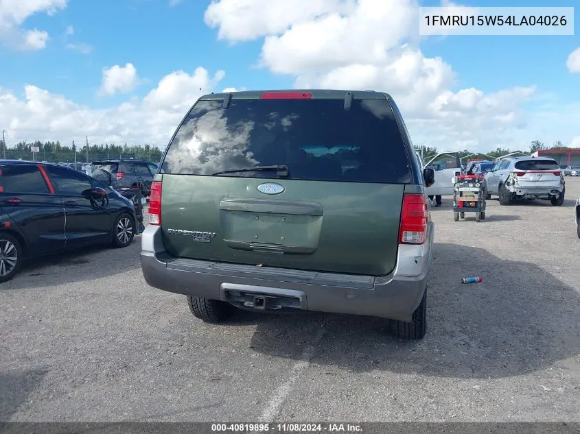 2004 Ford Expedition Xlt VIN: 1FMRU15W54LA04026 Lot: 40819895