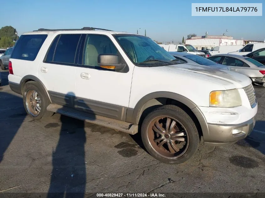 2004 Ford Expedition Eddie Bauer VIN: 1FMFU17L84LA79776 Lot: 40829427