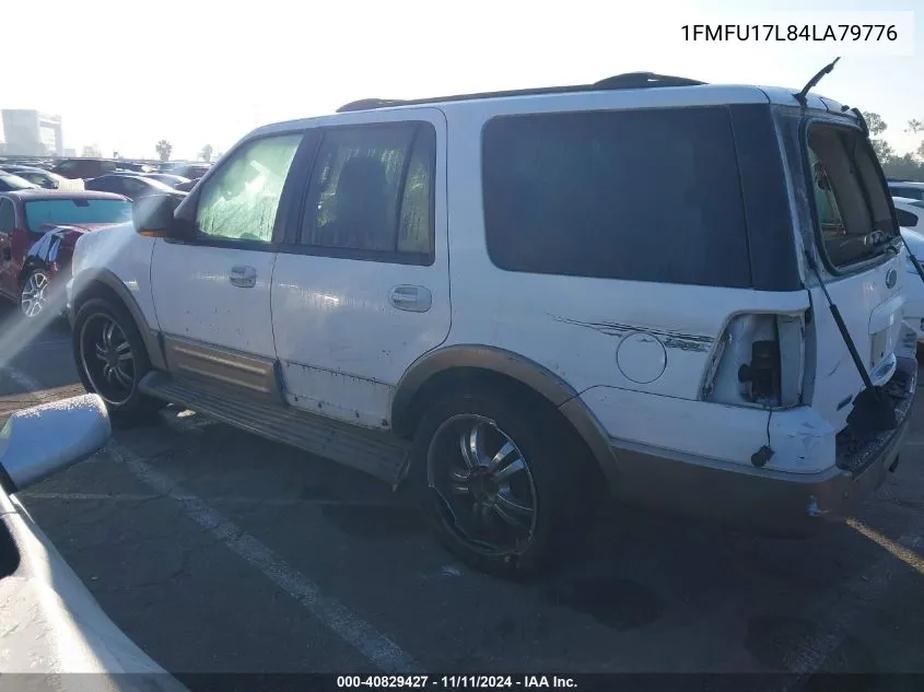 2004 Ford Expedition Eddie Bauer VIN: 1FMFU17L84LA79776 Lot: 40829427