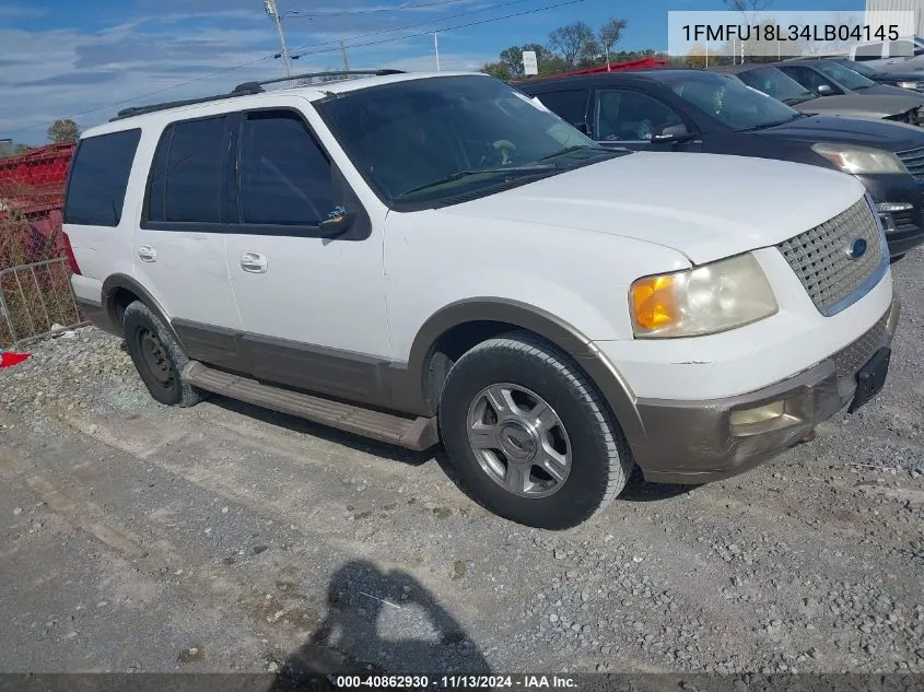 2004 Ford Expedition Eddie Bauer VIN: 1FMFU18L34LB04145 Lot: 40862930