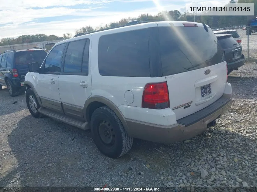 2004 Ford Expedition Eddie Bauer VIN: 1FMFU18L34LB04145 Lot: 40862930