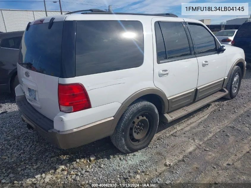 2004 Ford Expedition Eddie Bauer VIN: 1FMFU18L34LB04145 Lot: 40862930