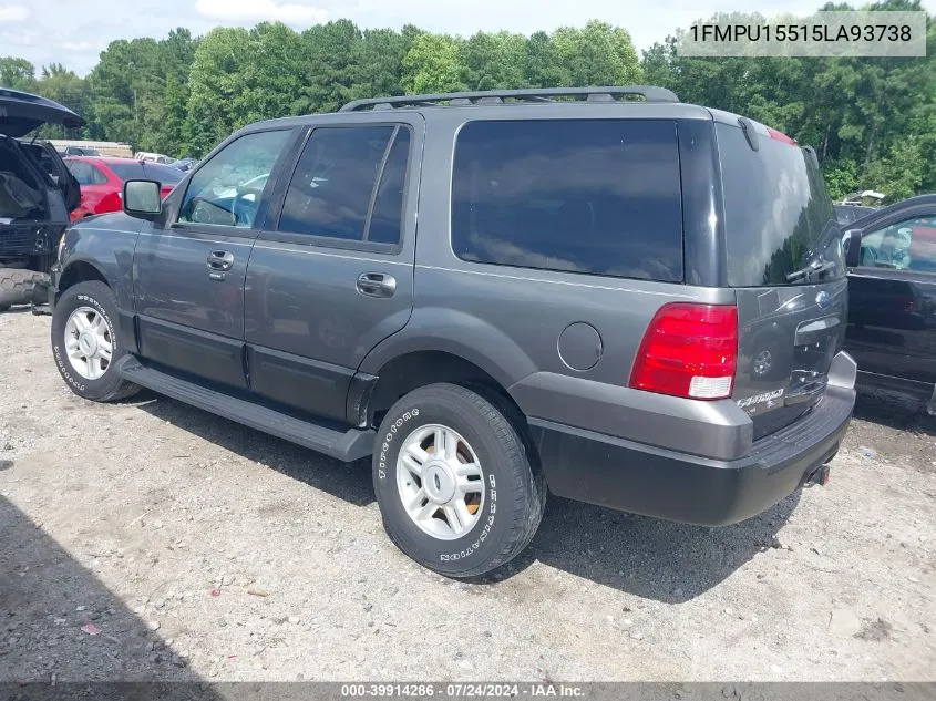 2005 Ford Expedition Xlt VIN: 1FMPU15515LA93738 Lot: 39914286