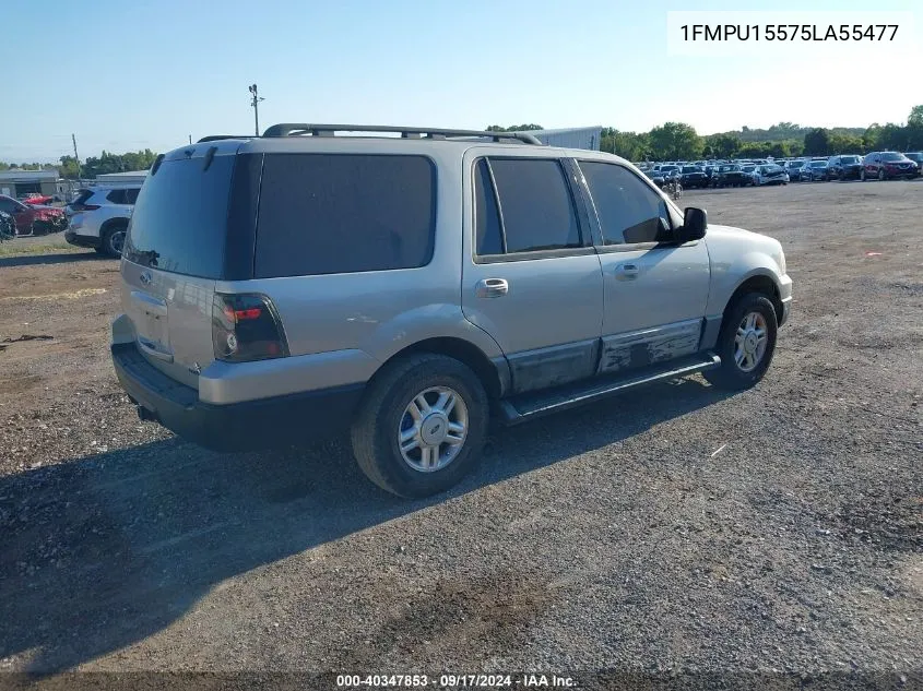 2005 Ford Expedition Xlt VIN: 1FMPU15575LA55477 Lot: 40347853