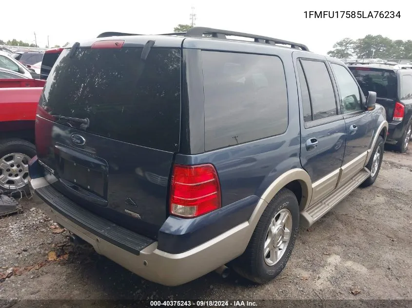 2005 Ford Expedition Eddie Bauer/King Ranch VIN: 1FMFU17585LA76234 Lot: 40375243