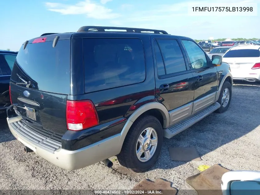 2005 Ford Expedition Eddie Bauer VIN: 1FMFU17575LB13998 Lot: 40474502