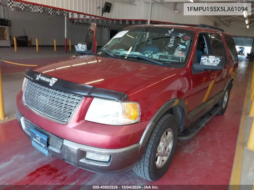 2005 Ford Expedition Xlt VIN: 1FMPU155X5LA61094 Lot: 40502526