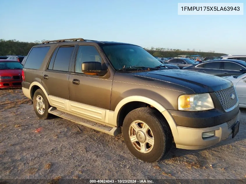 2005 Ford Expedition Eddie Bauer/King Ranch VIN: 1FMPU175X5LA63943 Lot: 40624043