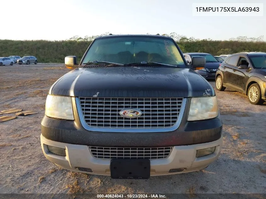 2005 Ford Expedition Eddie Bauer/King Ranch VIN: 1FMPU175X5LA63943 Lot: 40624043