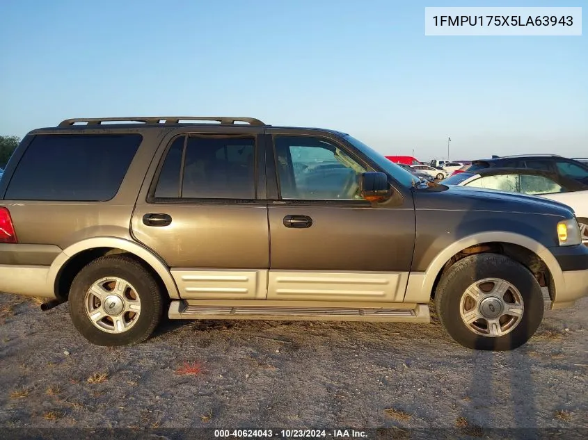 2005 Ford Expedition Eddie Bauer/King Ranch VIN: 1FMPU175X5LA63943 Lot: 40624043