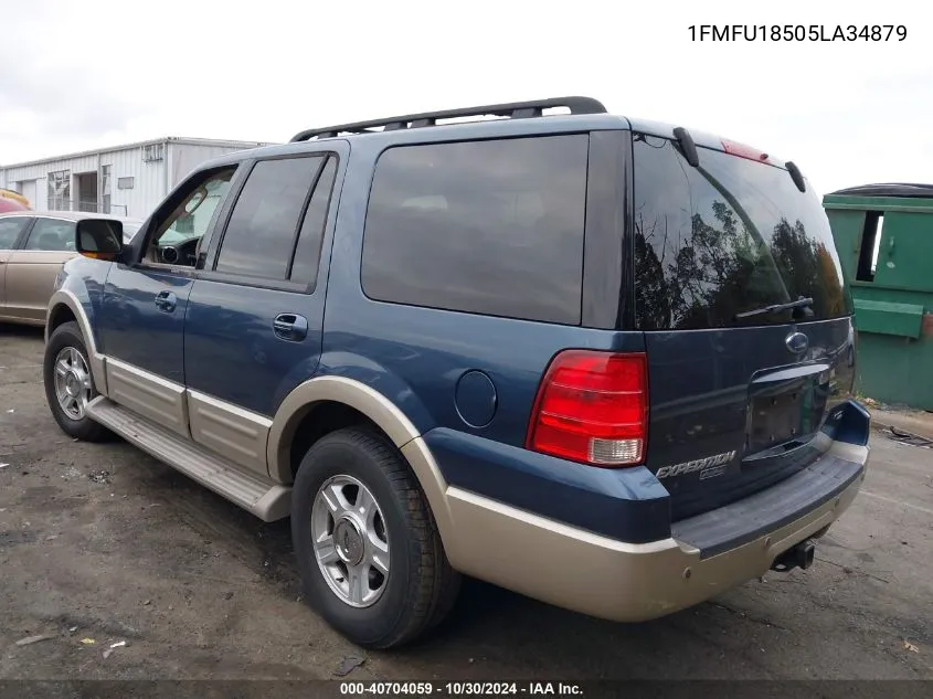 2005 Ford Expedition Eddie Bauer/King Ranch VIN: 1FMFU18505LA34879 Lot: 40704059