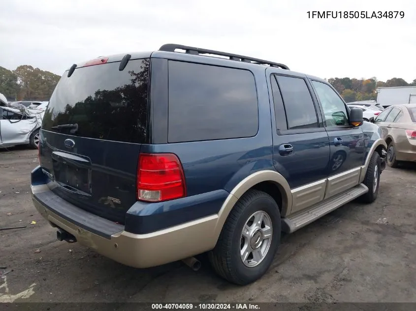 2005 Ford Expedition Eddie Bauer/King Ranch VIN: 1FMFU18505LA34879 Lot: 40704059