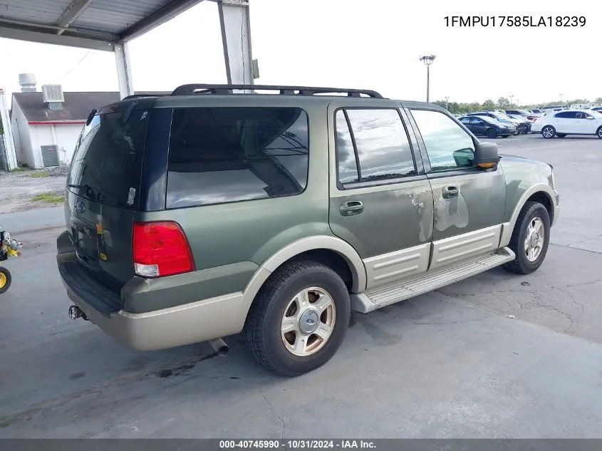 2005 Ford Expedition Eddie Bauer/King Ranch VIN: 1FMPU17585LA18239 Lot: 40745990