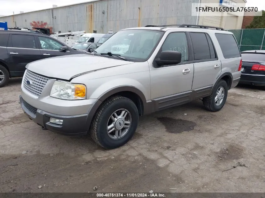 2005 Ford Expedition Nbx/Xlt VIN: 1FMFU16505LA76570 Lot: 40751374