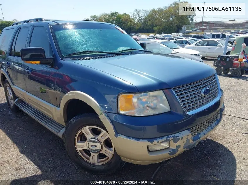 2006 Ford Expedition Eddie Bauer/King Ranch VIN: 1FMPU17506LA61135 Lot: 40184070