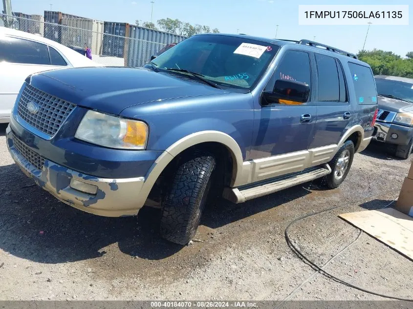 2006 Ford Expedition Eddie Bauer/King Ranch VIN: 1FMPU17506LA61135 Lot: 40184070