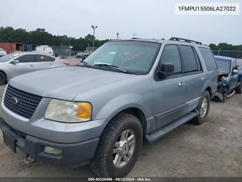 2006 Ford Expedition Xlt/Xlt Sport VIN: 1FMPU15506LA27022 Lot: 40328486