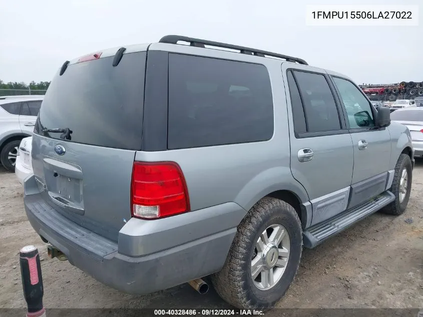 2006 Ford Expedition Xlt/Xlt Sport VIN: 1FMPU15506LA27022 Lot: 40328486