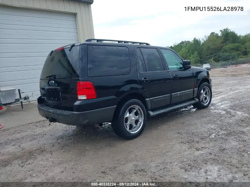 2006 Ford Expedition Xlt/Xlt Sport VIN: 1FMPU15526LA28978 Lot: 40335224