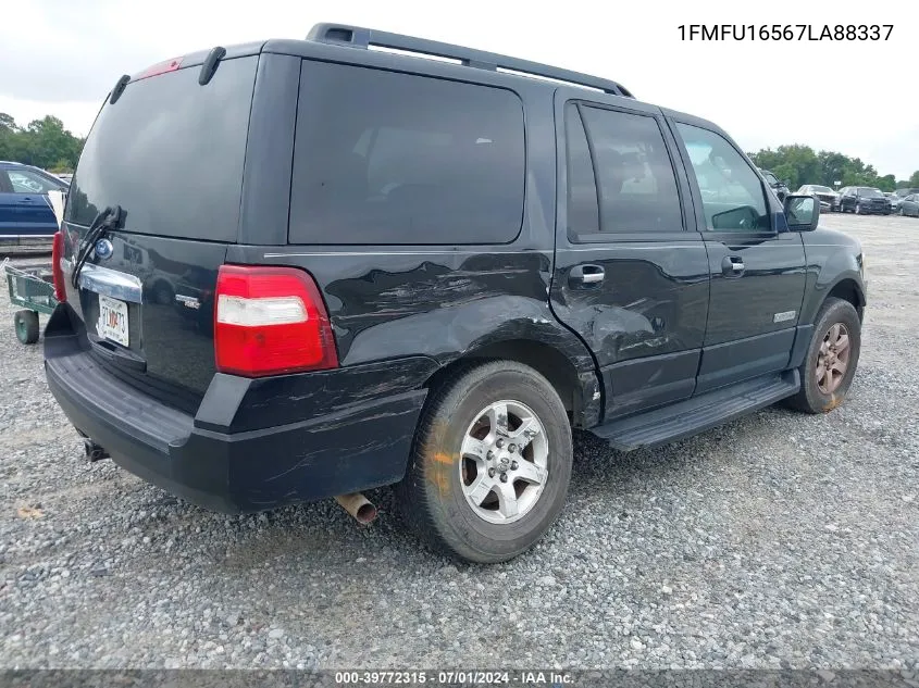 2007 Ford Expedition Xlt VIN: 1FMFU16567LA88337 Lot: 39772315