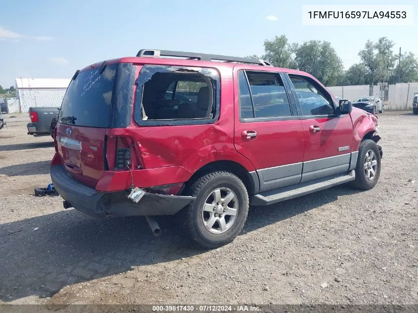 2007 Ford Expedition Xlt VIN: 1FMFU16597LA94553 Lot: 39817430