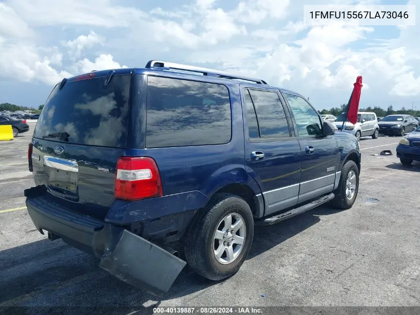 2007 Ford Expedition Xlt VIN: 1FMFU15567LA73046 Lot: 40139887