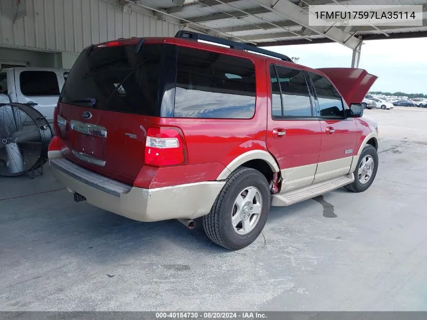 2007 Ford Expedition Eddie Bauer VIN: 1FMFU17597LA35114 Lot: 40154730