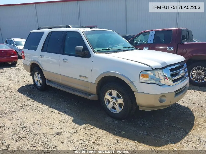 2007 Ford Expedition Eddie Bauer VIN: 1FMFU17517LA52263 Lot: 40174944