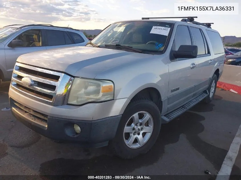 2007 Ford Expedition El Xlt VIN: 1FMFK155X7LA36331 Lot: 40201283