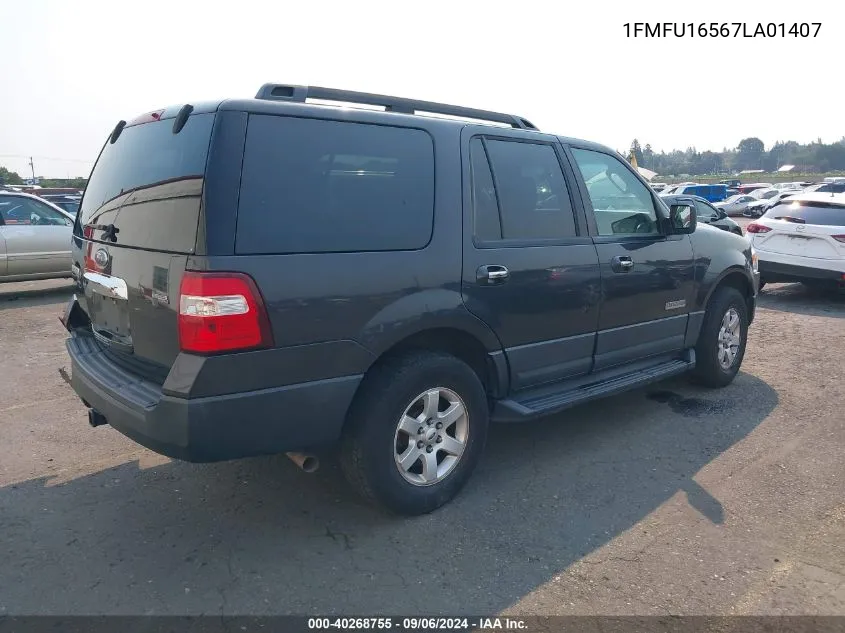 2007 Ford Expedition Xlt VIN: 1FMFU16567LA01407 Lot: 40268755