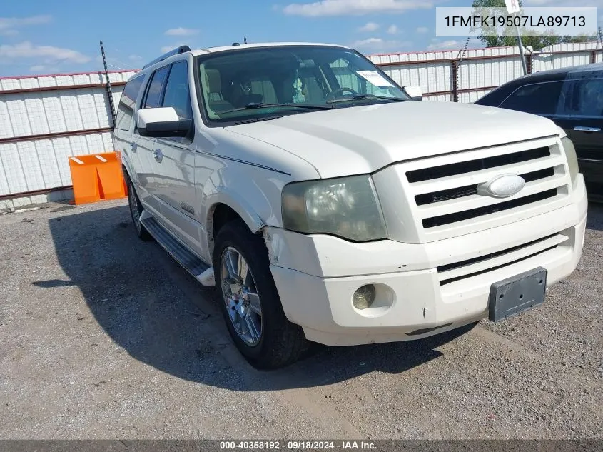 2007 Ford Expedition El Limited VIN: 1FMFK19507LA89713 Lot: 40358192