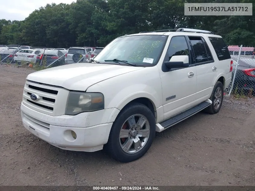 2007 Ford Expedition Limited VIN: 1FMFU19537LA51712 Lot: 40409457