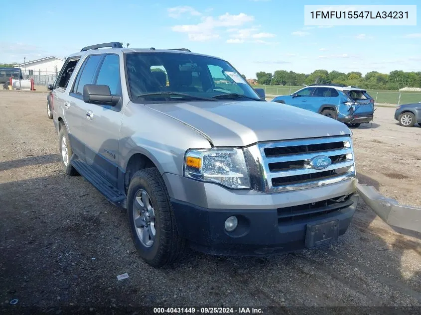 2007 Ford Expedition Xlt VIN: 1FMFU15547LA34231 Lot: 40431449