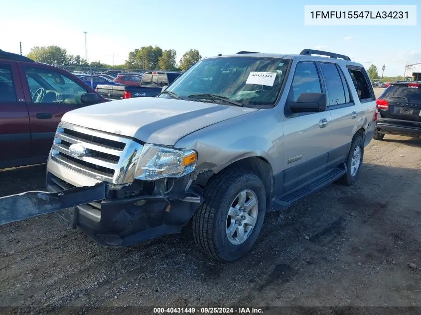 2007 Ford Expedition Xlt VIN: 1FMFU15547LA34231 Lot: 40431449