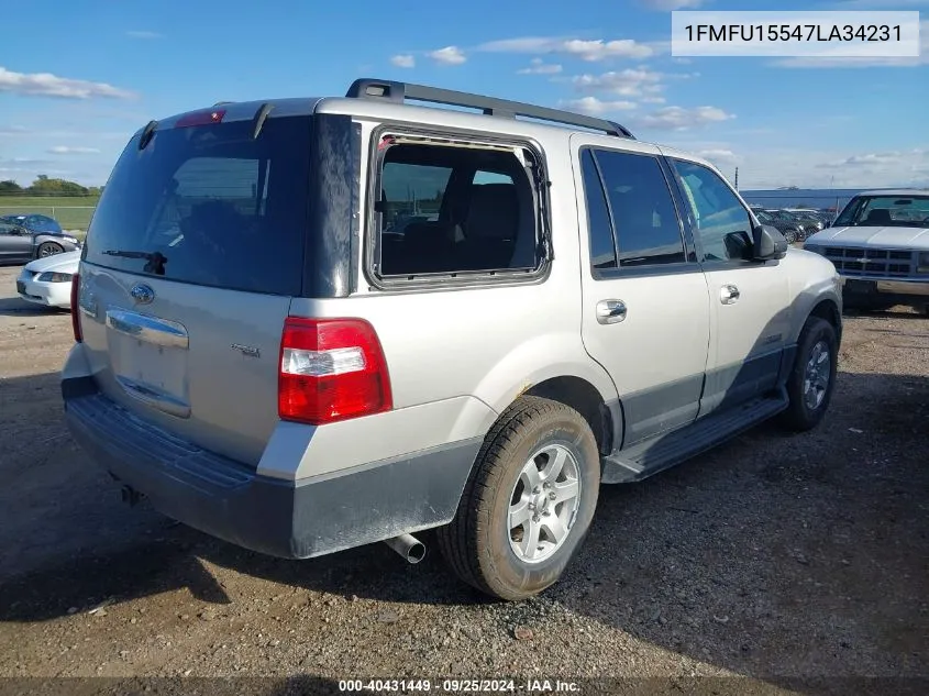 2007 Ford Expedition Xlt VIN: 1FMFU15547LA34231 Lot: 40431449