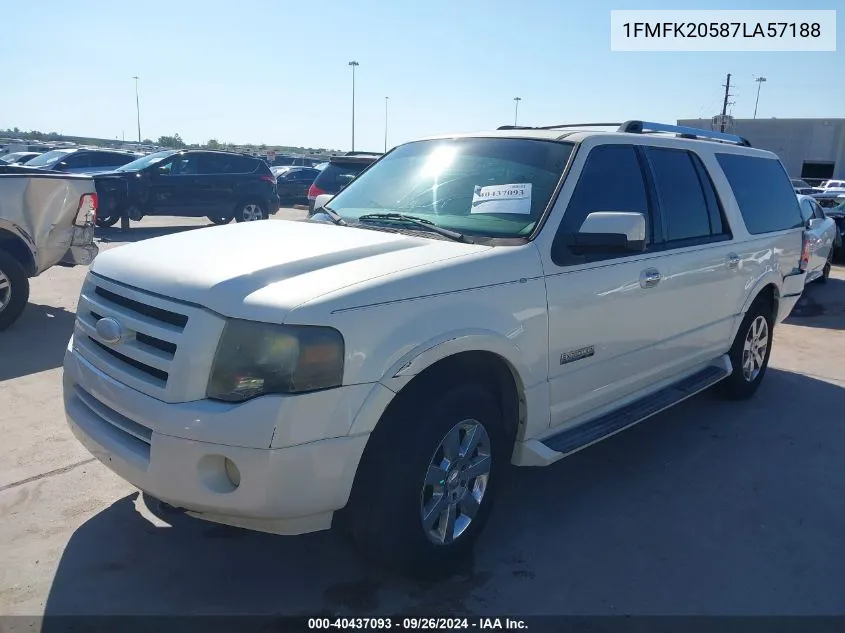 2007 Ford Expedition El Limited VIN: 1FMFK20587LA57188 Lot: 40437093