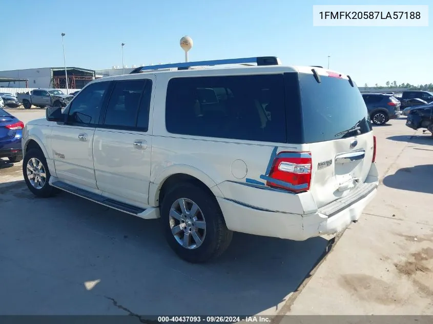 2007 Ford Expedition El Limited VIN: 1FMFK20587LA57188 Lot: 40437093