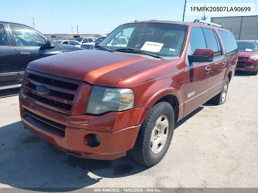 2007 Ford Expedition El Limited VIN: 1FMFK20507LA90699 Lot: 40463822