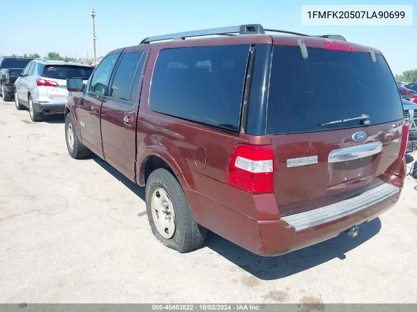 2007 Ford Expedition El Limited VIN: 1FMFK20507LA90699 Lot: 40463822