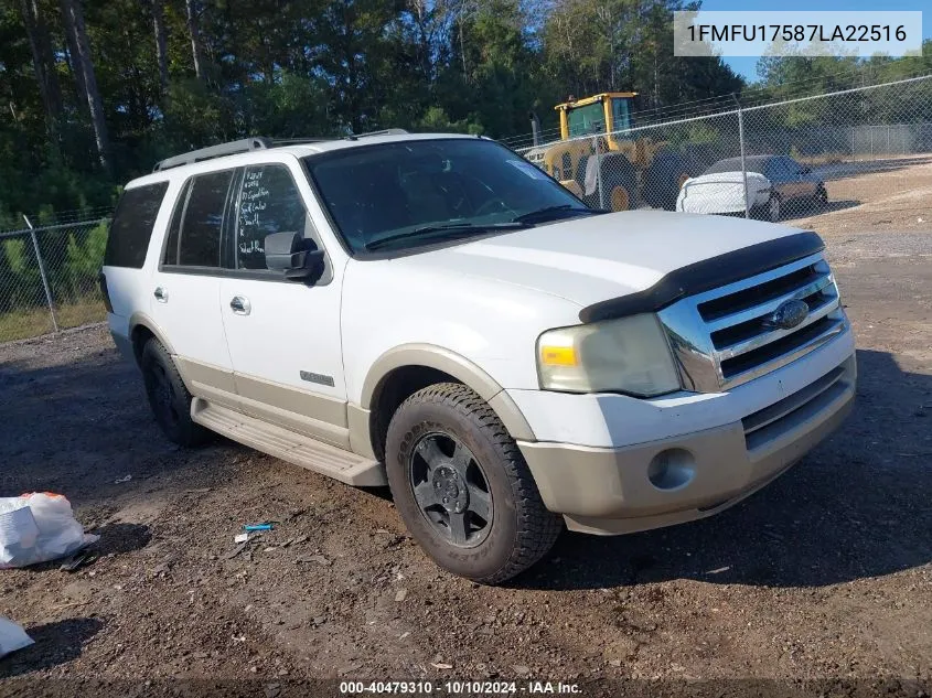 1FMFU17587LA22516 2007 Ford Expedition Eddie Bauer