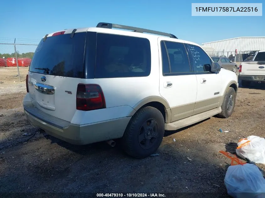 1FMFU17587LA22516 2007 Ford Expedition Eddie Bauer