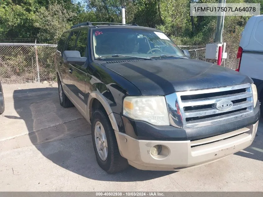 2007 Ford Expedition Eddie Bauer VIN: 1FMFU17507LA64078 Lot: 40502938