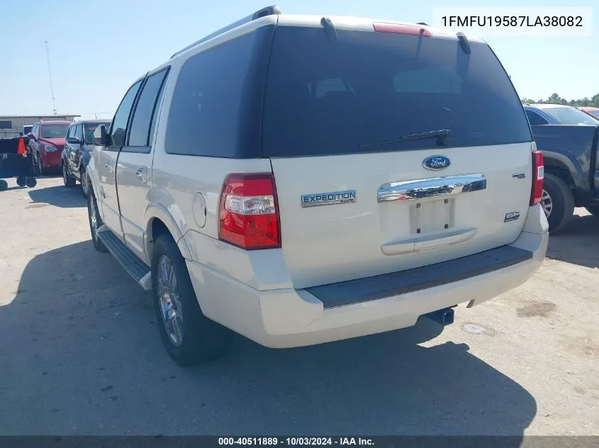 2007 Ford Expedition Limited VIN: 1FMFU19587LA38082 Lot: 40511889