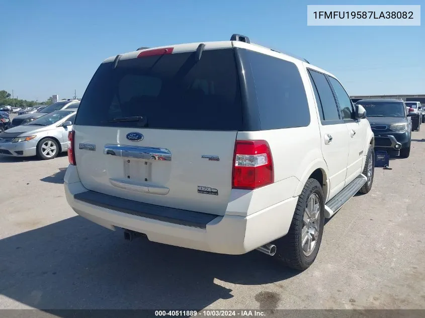 2007 Ford Expedition Limited VIN: 1FMFU19587LA38082 Lot: 40511889