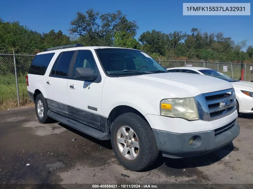 2007 Ford Expedition El Xlt VIN: 1FMFK15537LA32931 Lot: 40559421