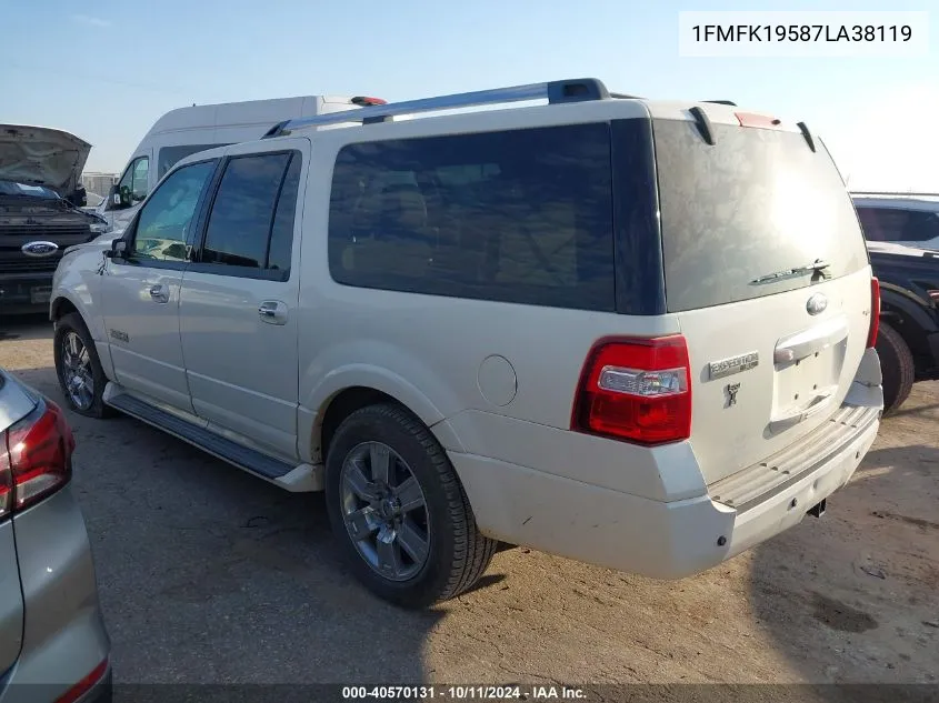 1FMFK19587LA38119 2007 Ford Expedition El Limited