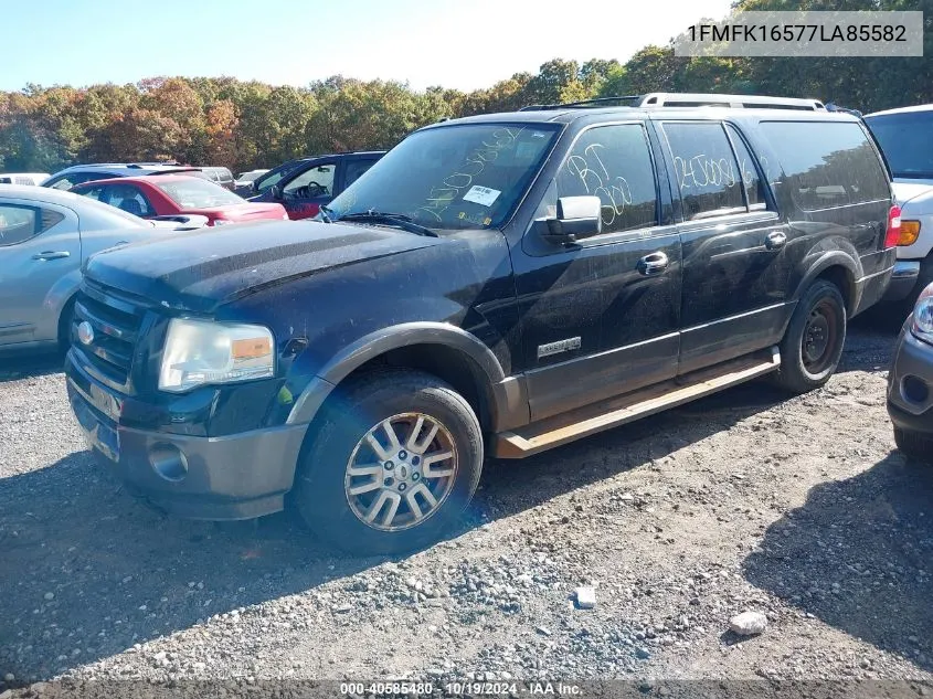 2007 Ford Expedition El Xlt VIN: 1FMFK16577LA85582 Lot: 40585480