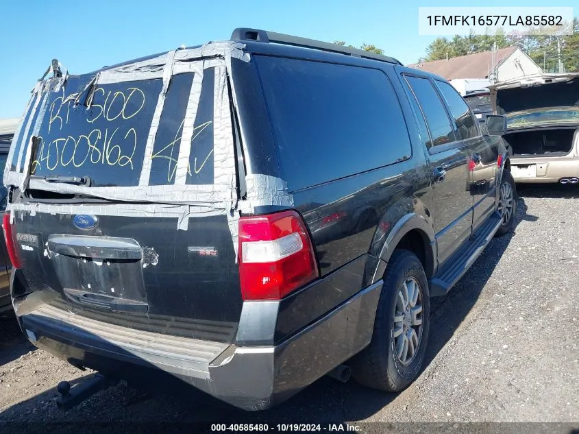 2007 Ford Expedition El Xlt VIN: 1FMFK16577LA85582 Lot: 40585480