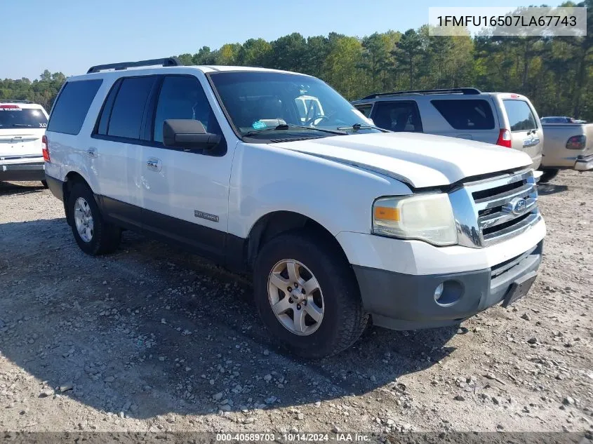 2007 Ford Expedition Xlt VIN: 1FMFU16507LA67743 Lot: 40589703